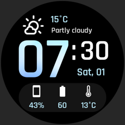Weather Digital Watch Face Android Screenshot