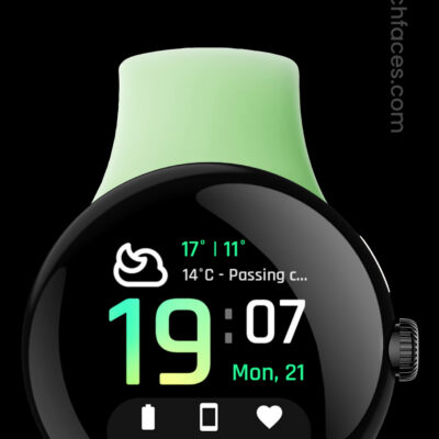 Weather Digital Watch Face Android Screenshot 2