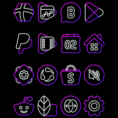 WineLine Purple - Icon Pack Android Screenshot 3