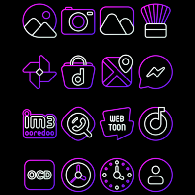 WineLine Purple - Icon Pack Android Screenshot 4