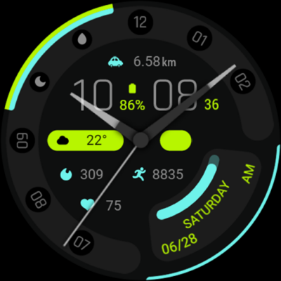 Wise Blue For Wear OS Android Screenshot