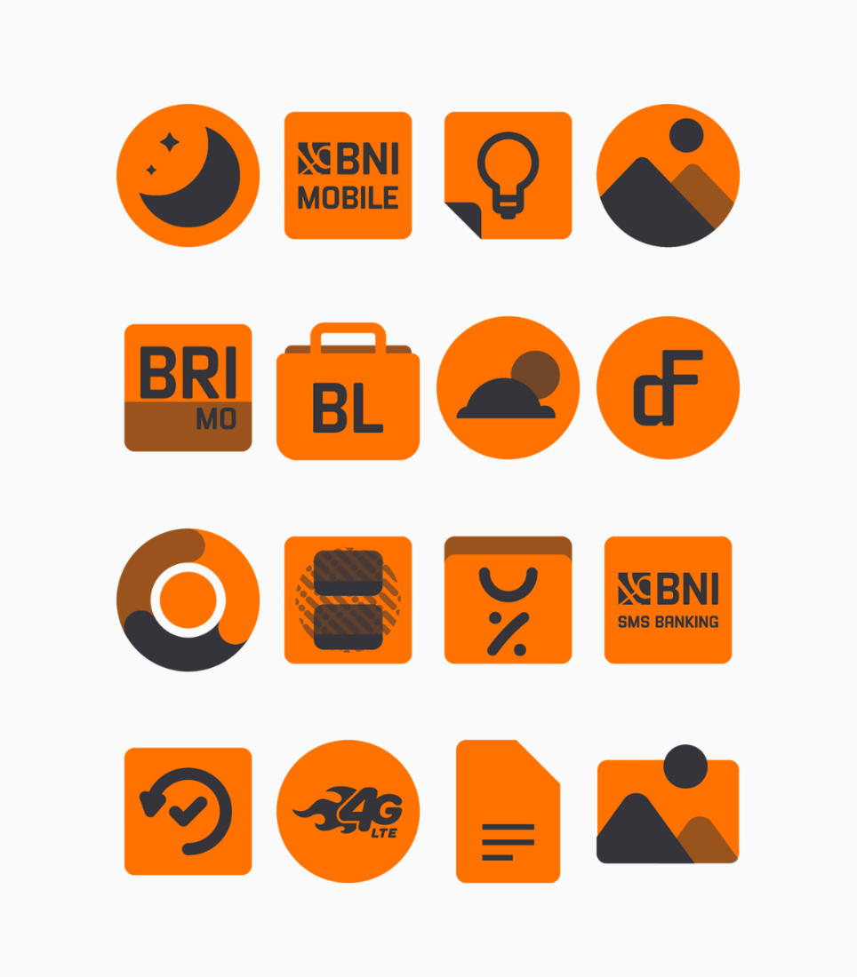 Yaktin Orange - Icon Pack Android Screenshot 2