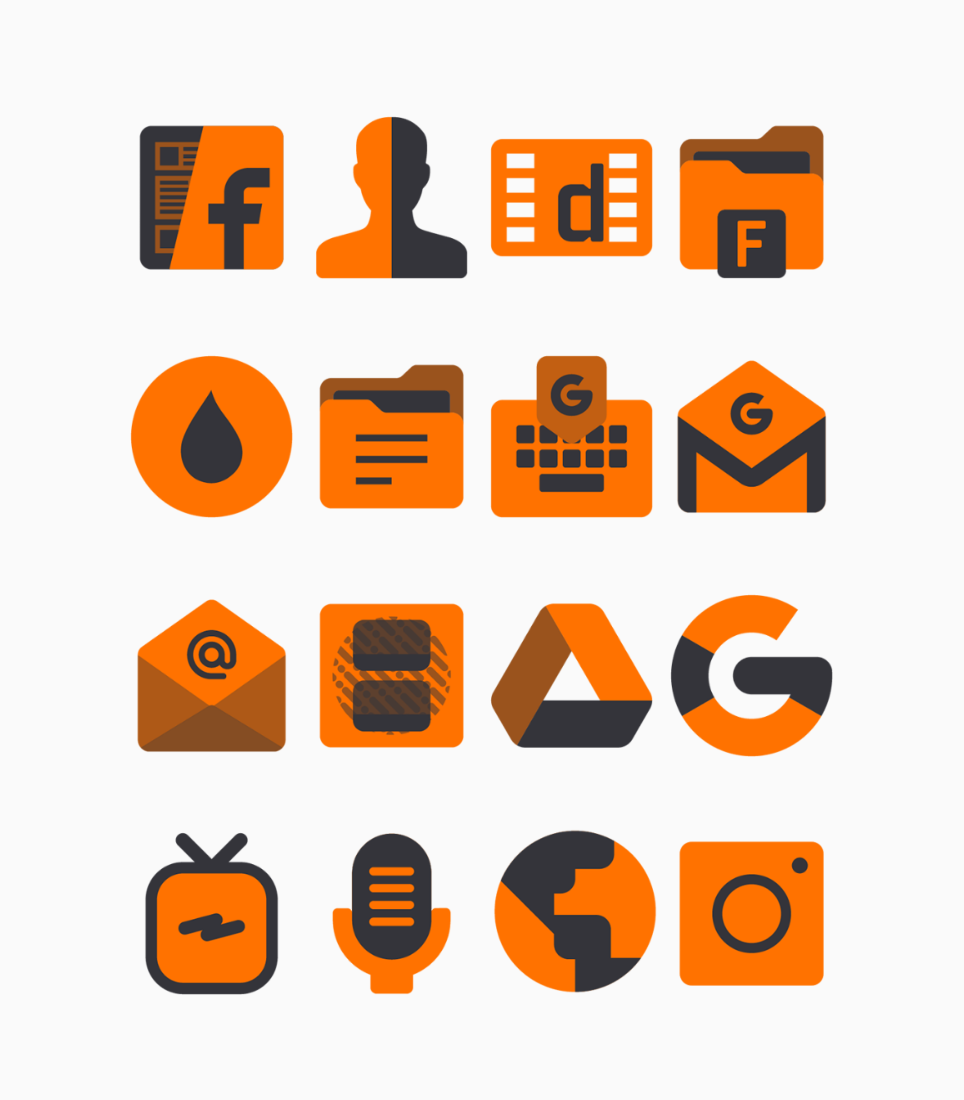 Yaktin Orange - Icon Pack Android Screenshot 3