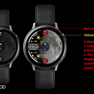 ZKin Watch Face Obsidian Moon Android Screenshot 2