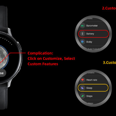 ZKin Watch Face Obsidian Moon Android Screenshot 3