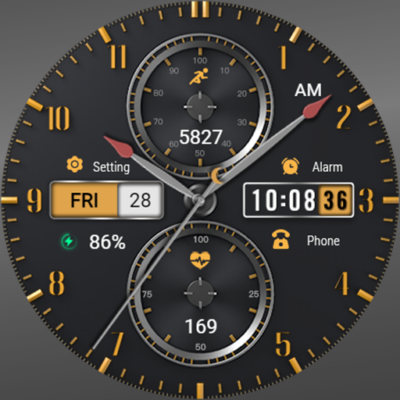 ZKin WatchFace Business Orange Android Screenshot