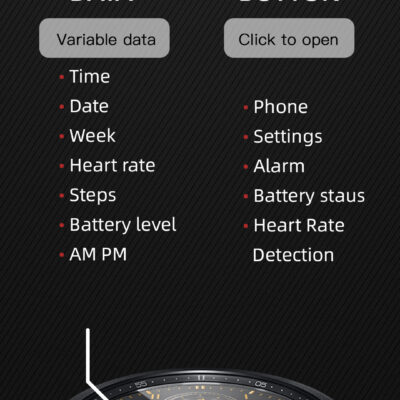 ZKin WatchFace Business Orange Android Screenshot 3