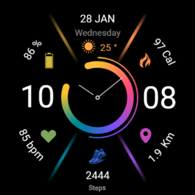 AMOLED Watch Face Wear OS Android Screenshot