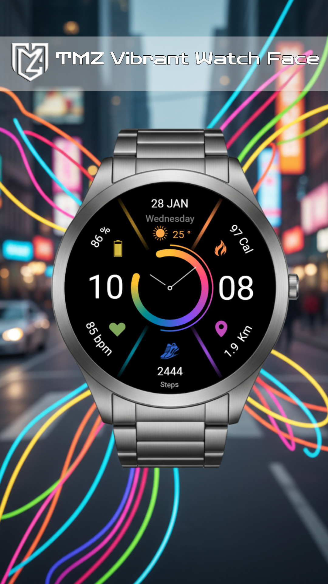 AMOLED Watch Face Wear OS Android Screenshot 2