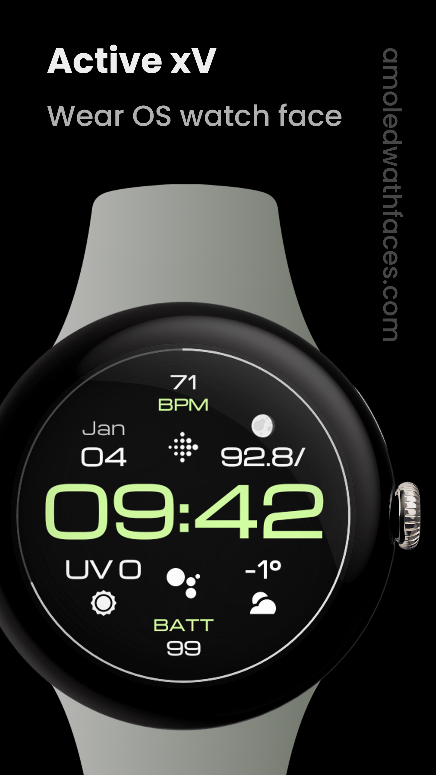 Active xV: Watch Face Android Screenshot 2