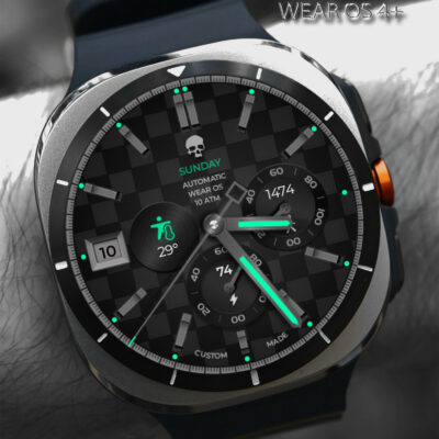 Analog Basic 34 Wear OS 4+ Android Screenshot 3