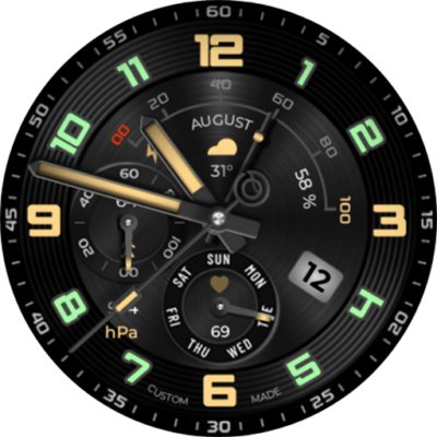 Analog Basic 36 WF Wear OS 5+ Android Screenshot