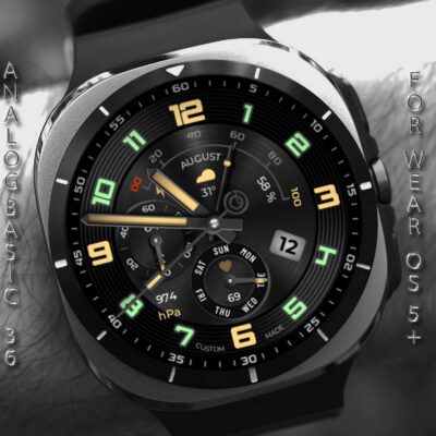 Analog Basic 36 WF Wear OS 5+ Android Screenshot 2