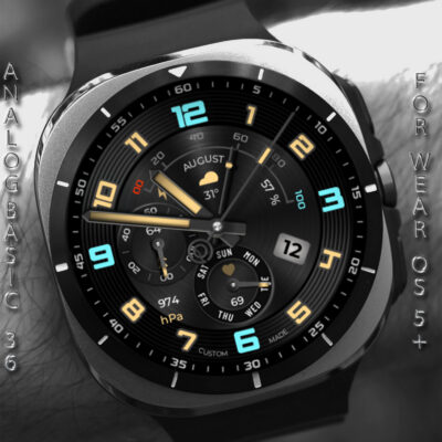 Analog Basic 36 WF Wear OS 5+ Android Screenshot 4