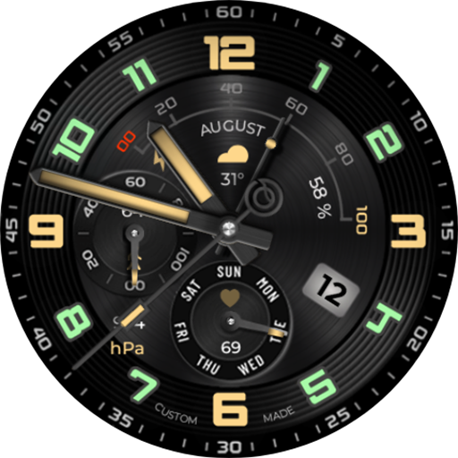 Analog Basic 36 WF Wear OS 5+ Android Screenshot
