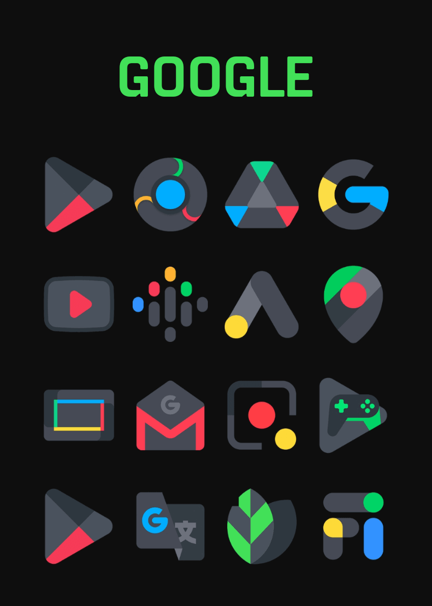 Asphalt - Dark Icon Pack Android Screenshot 2