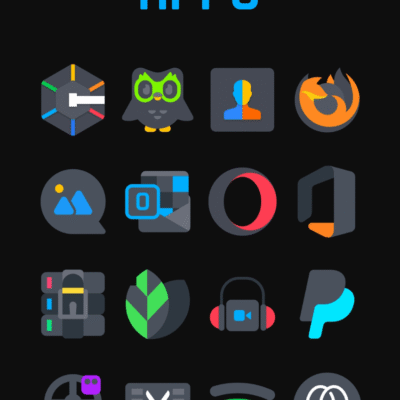 Asphalt - Dark Icon Pack Android Screenshot 4