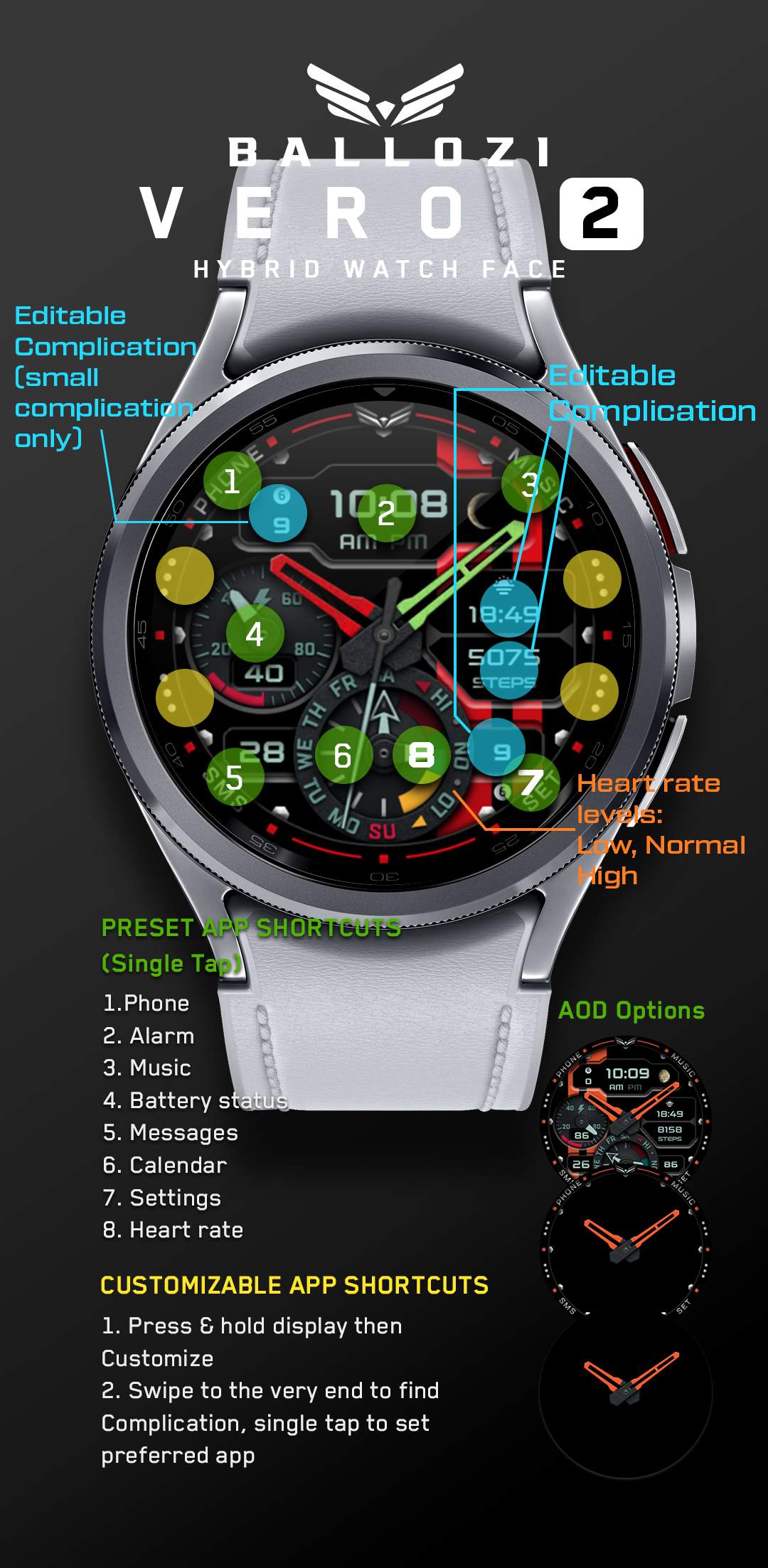 Ballozi VERO 2 Hybrid Analog Android Screenshot 2