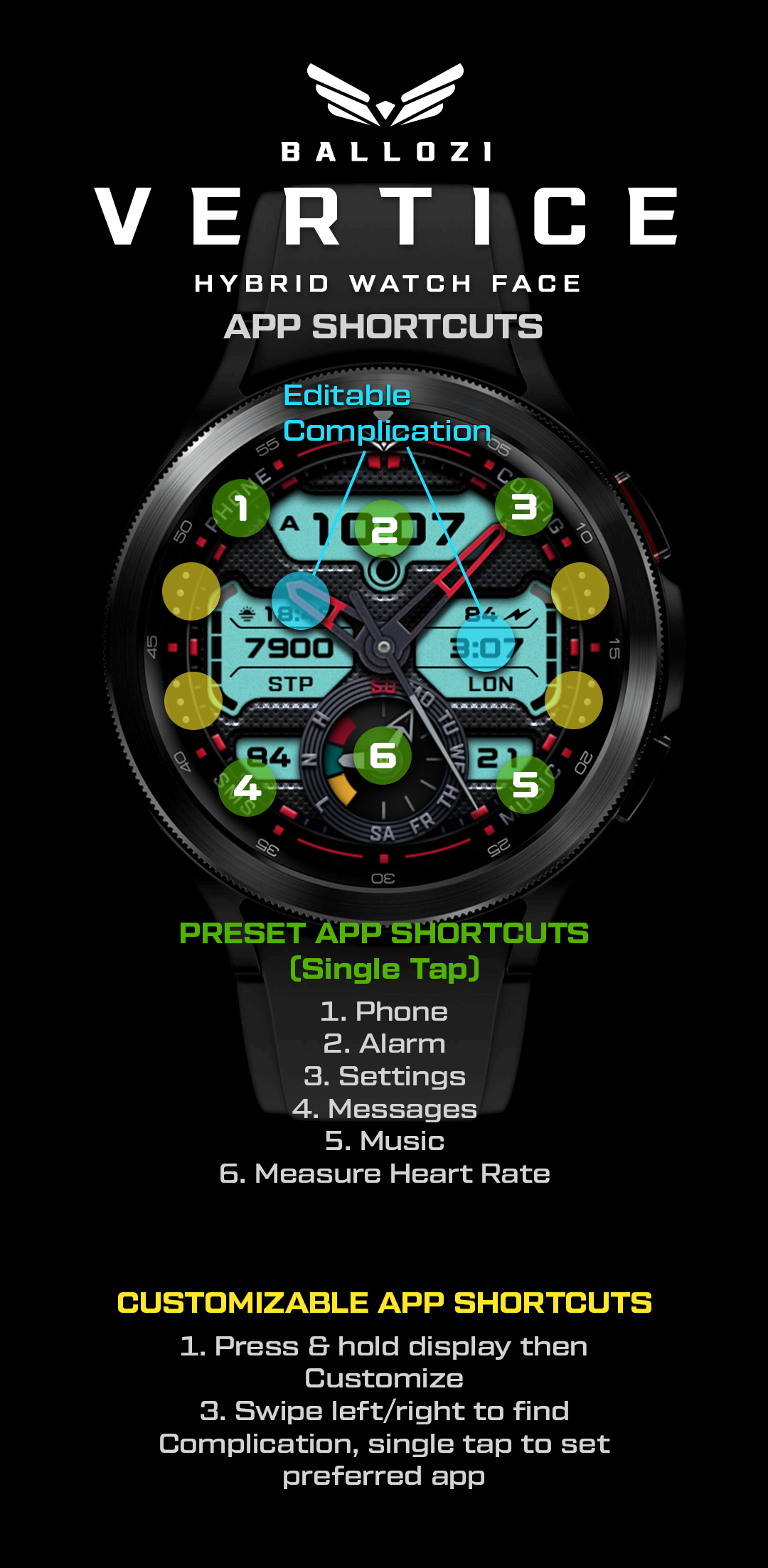 Ballozi VERTICE - Hybrid Face Android Screenshot 4