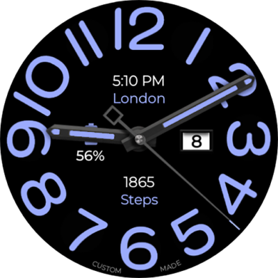 Big Analog 1 Wear OS 5+ Android Screenshot