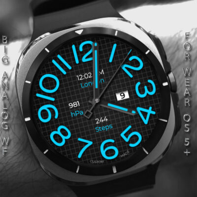 Big Analog 1 Wear OS 5+ Android Screenshot 2