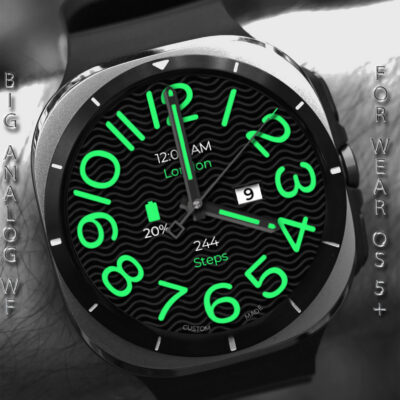 Big Analog 1 Wear OS 5+ Android Screenshot 4