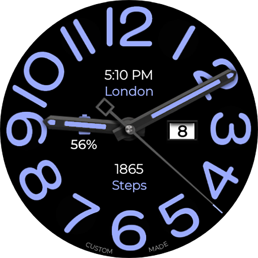 Big Analog 1 Wear OS 5+ Android Screenshot