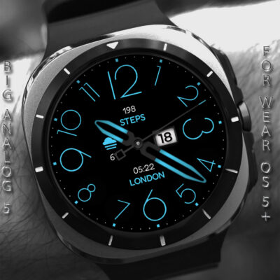 Big Analog 5 WF Wear OS 5+ Android Screenshot 4