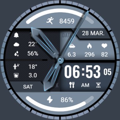 Blue Light Weight ZKin Watch Android Screenshot