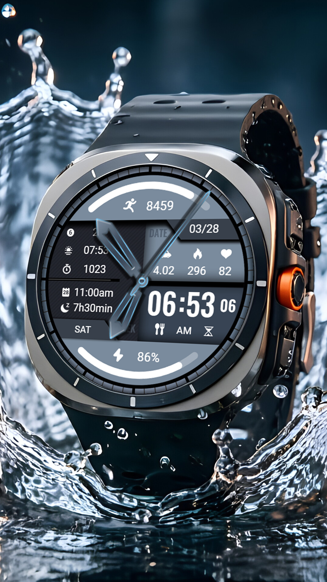 Blue Light Weight ZKin Watch Android Screenshot 3