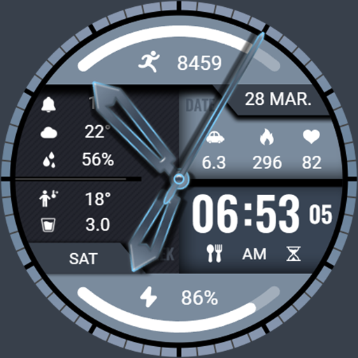 Blue Light Weight ZKin Watch Android Screenshot