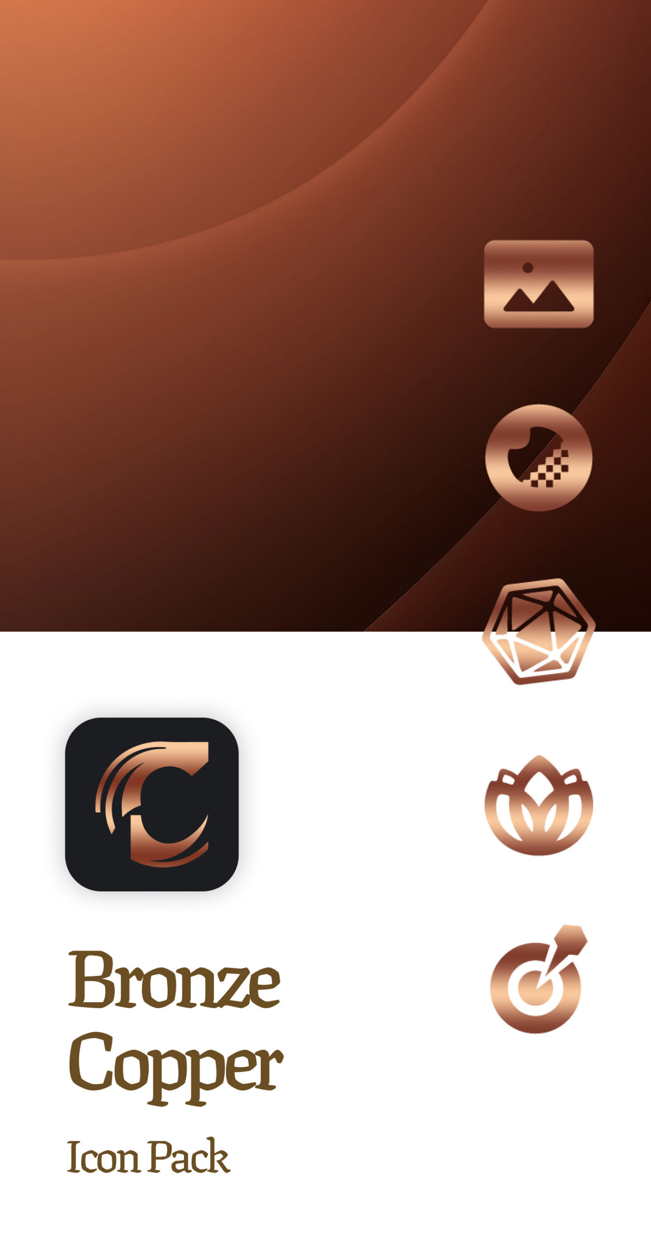 Bronze Copper Icon Pack Android Screenshot 2