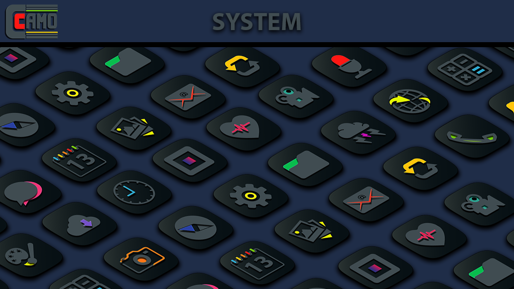 Camo Dark Icon Pack Android Screenshot 2