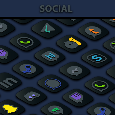 Camo Dark Icon Pack Android Screenshot 4