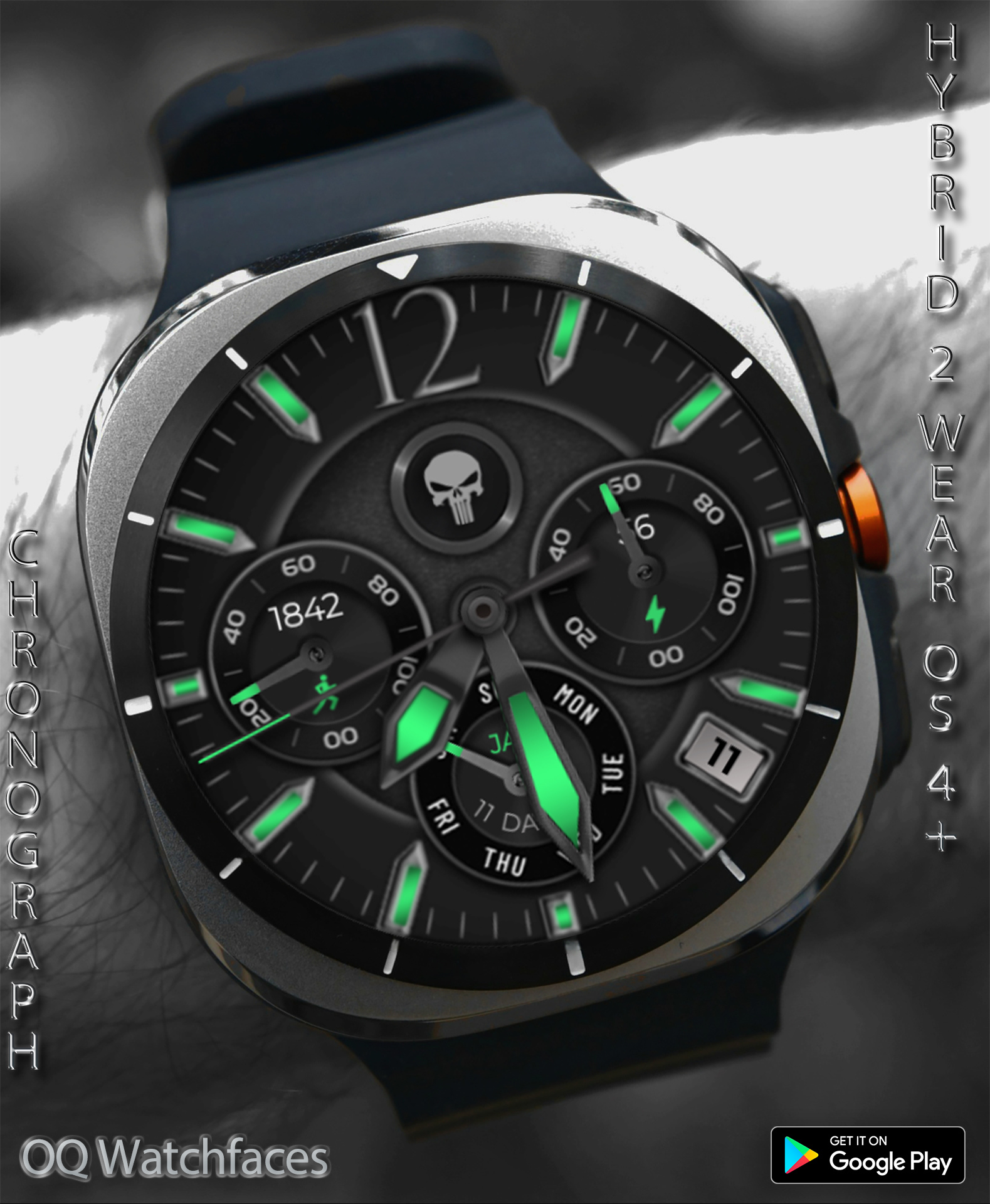 Chronograph Hybrid 2 WearOS 5+ Android Screenshot 2
