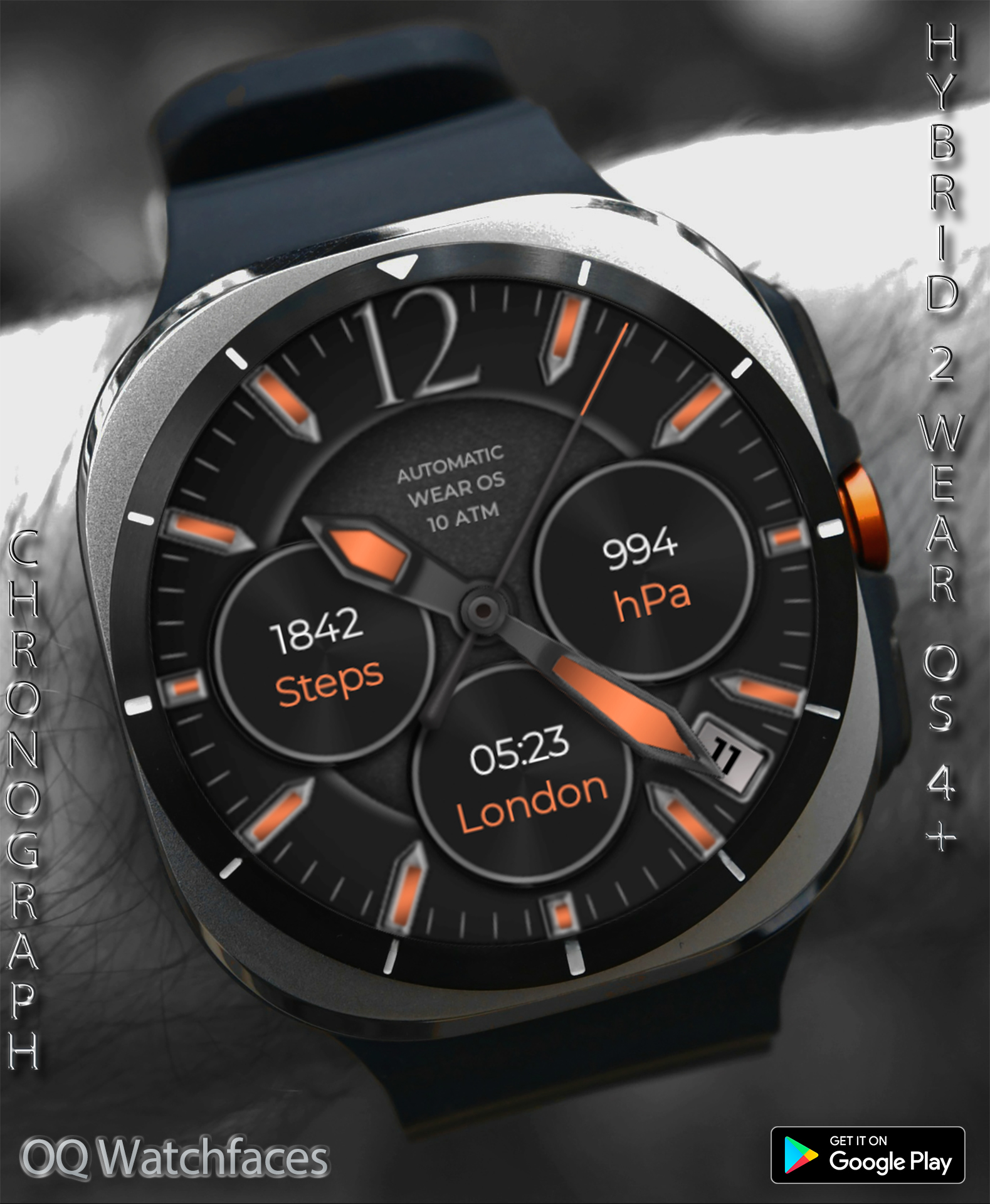 Chronograph Hybrid 2 WearOS 5+ Android Screenshot 4