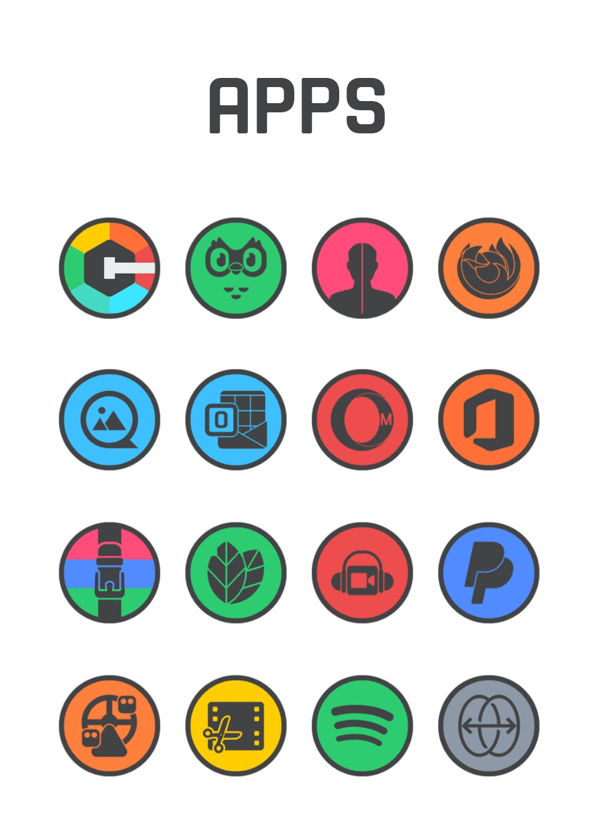 Circle Dark - Icon Pack Android Screenshot 2