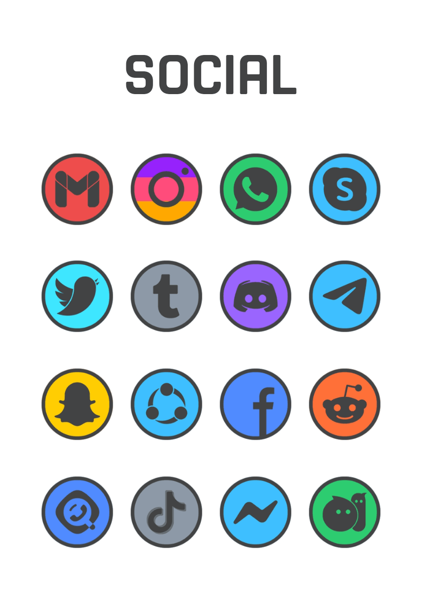 Circle Dark - Icon Pack Android Screenshot 4