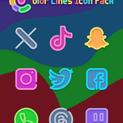 Color Line - Vibrant Icon Pack Android Screenshot 4
