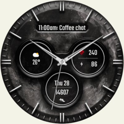 DADAM69: Lunar Watch Face Android Screenshot