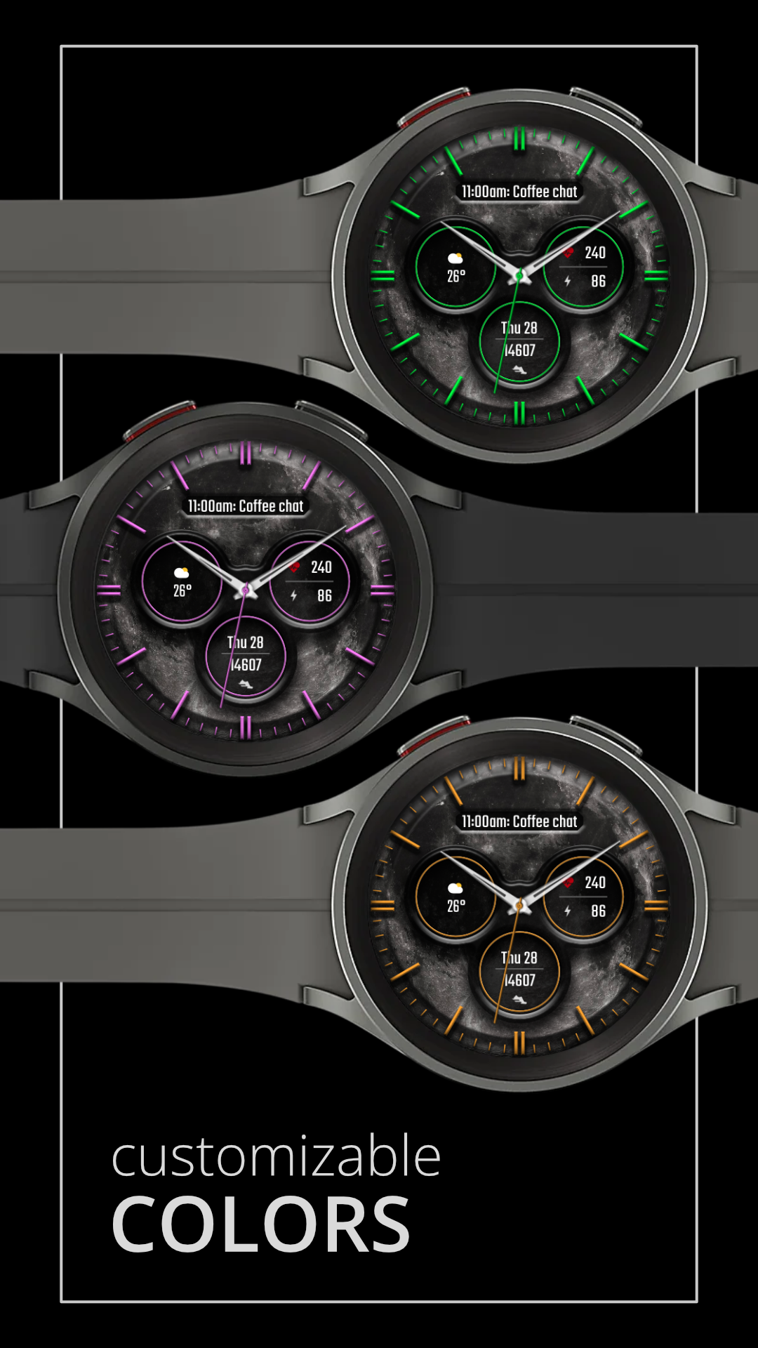 DADAM69: Lunar Watch Face Android Screenshot 3