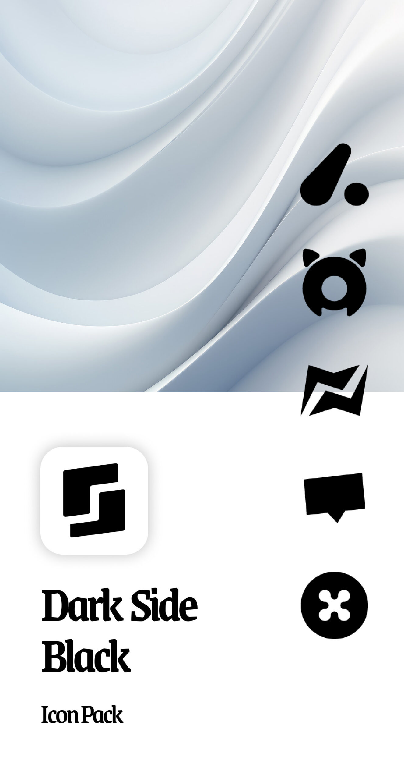 Dark Side Black Icon Pack Android Screenshot 2