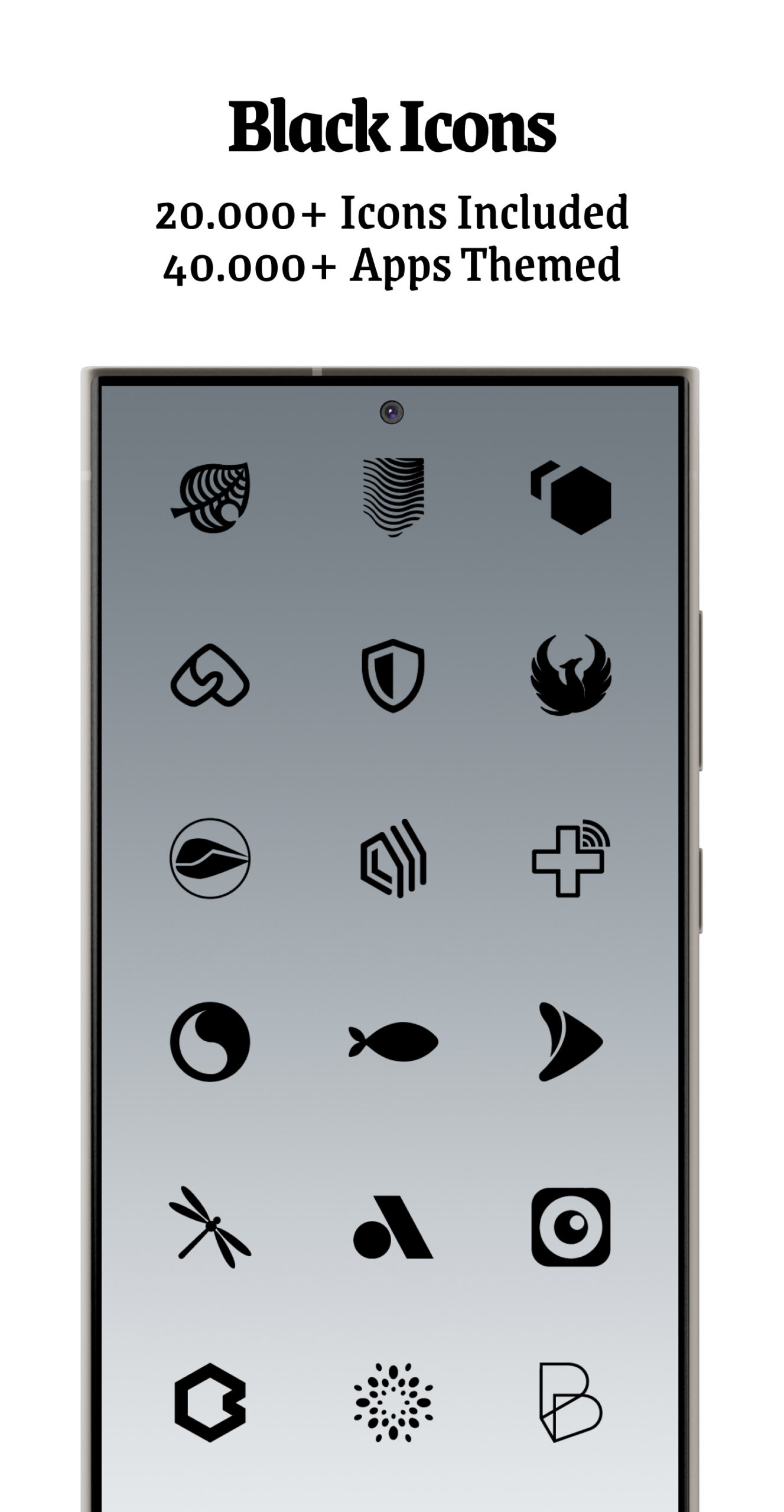 Dark Side Black Icon Pack Android Screenshot 3