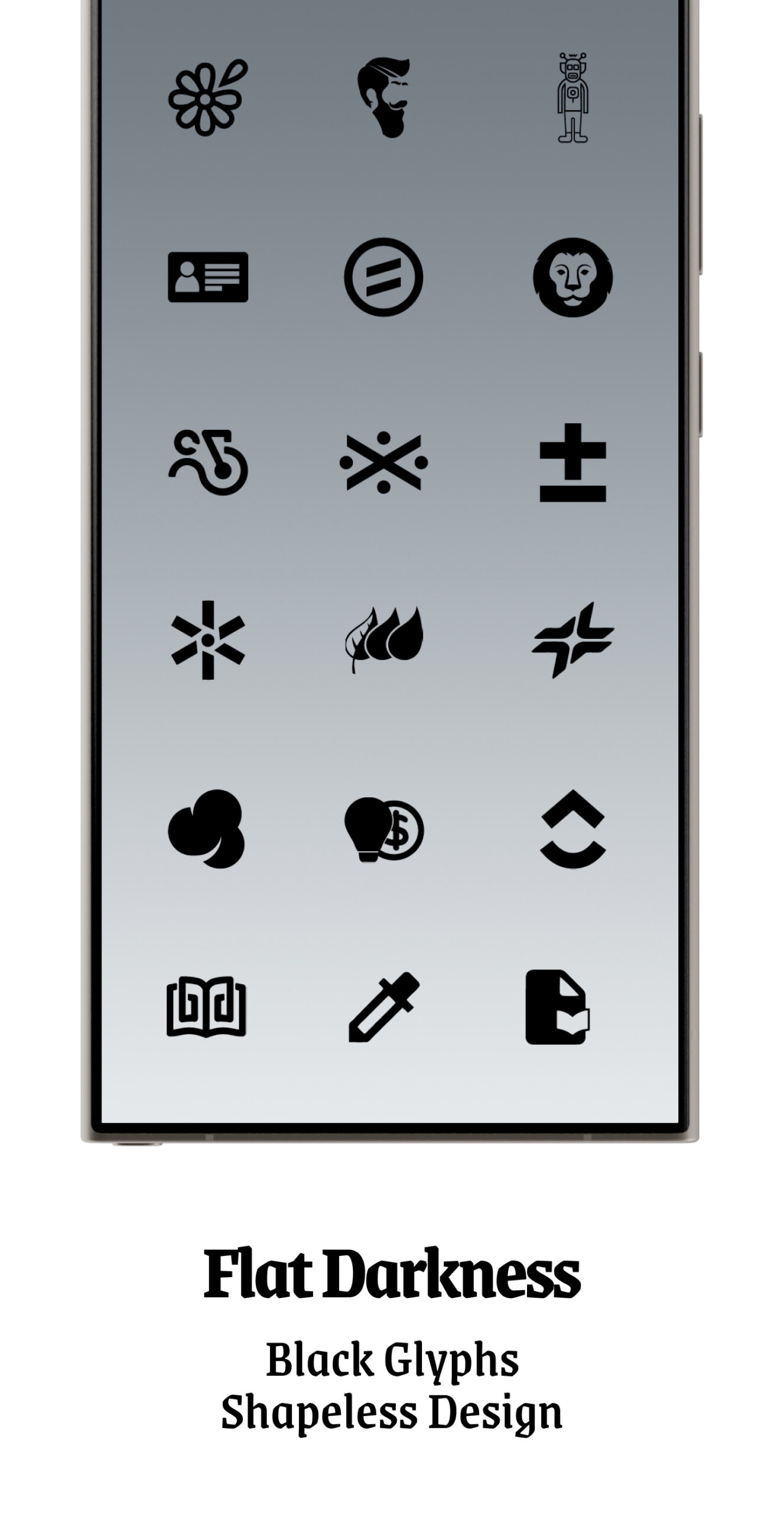 Dark Side Black Icon Pack Android Screenshot 4