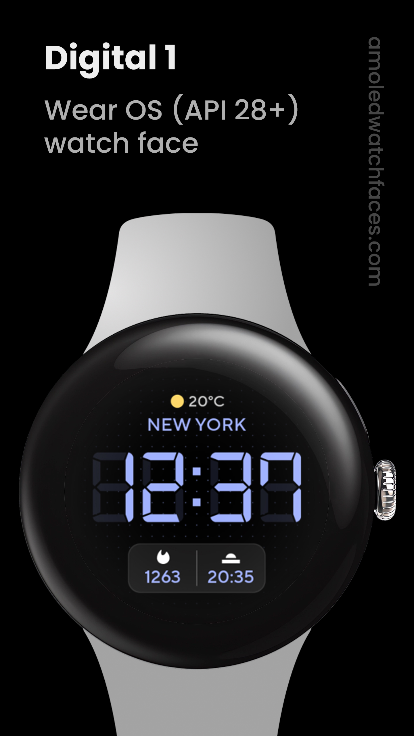 Digital 1 Watch face Android Screenshot 2