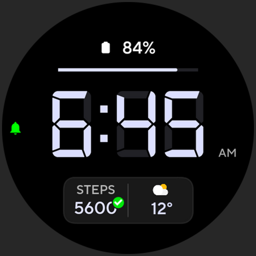Digital 1 Watch face Android Screenshot
