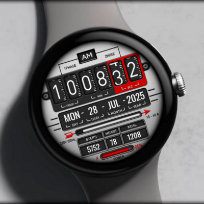 Digital Fliptime Watch face Android Screenshot 2