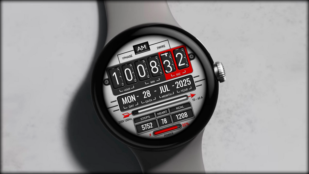 Digital Fliptime Watch face Android Screenshot 2
