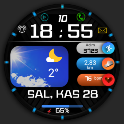 FSW248 digital Watchface Android Screenshot