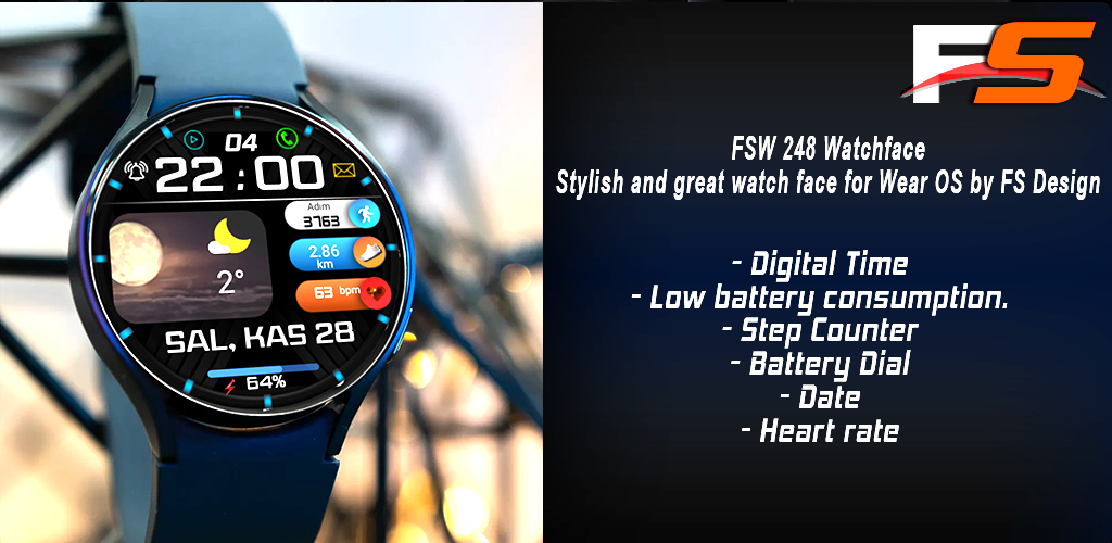 FSW248 digital Watchface Android Screenshot 2